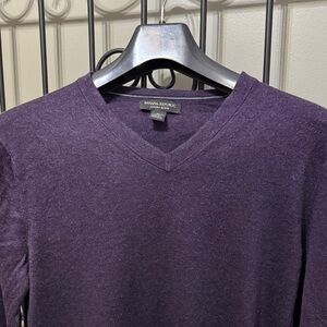 Banana Republic Men's Purple Sweater luxury blend